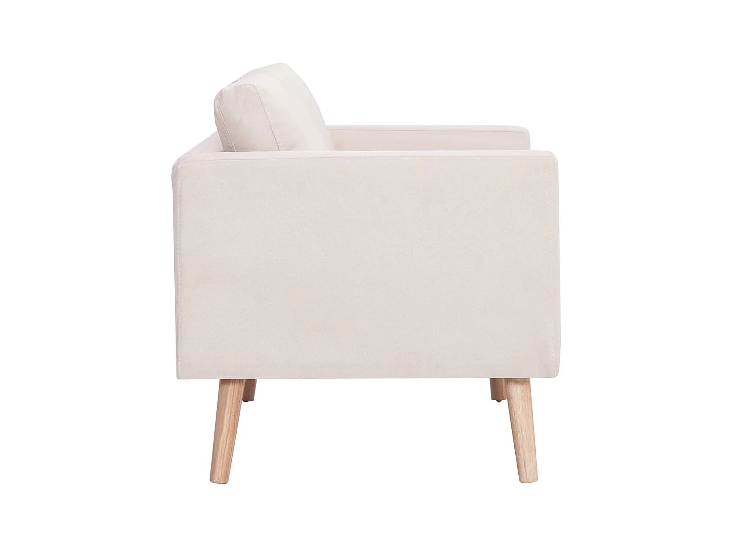 Conjunto de sofás 2 piezas tela color crema