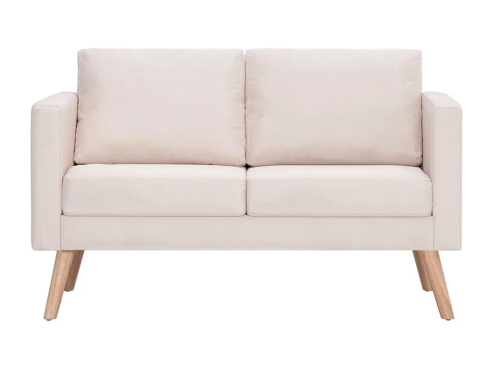 2 peças conjunto de sofás tecido cor creme