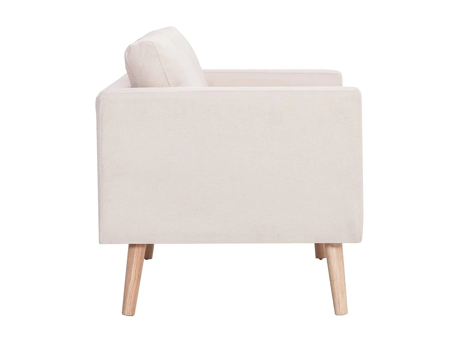 2 peças conjunto de sofás tecido cor creme