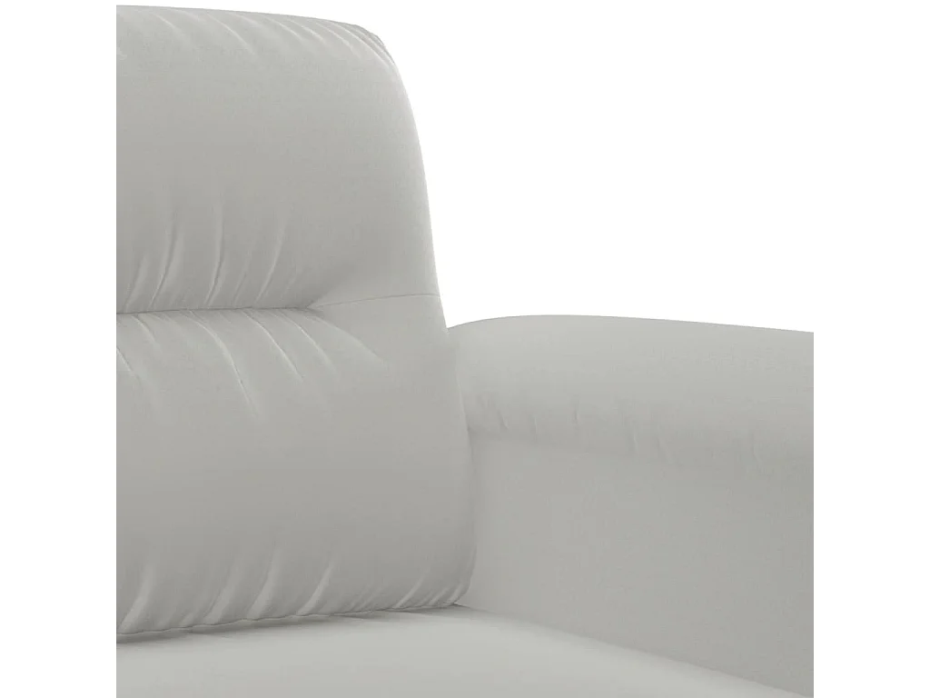 Ensemble de canapés 3 pièces coussins Gris clair Tissu microfibre