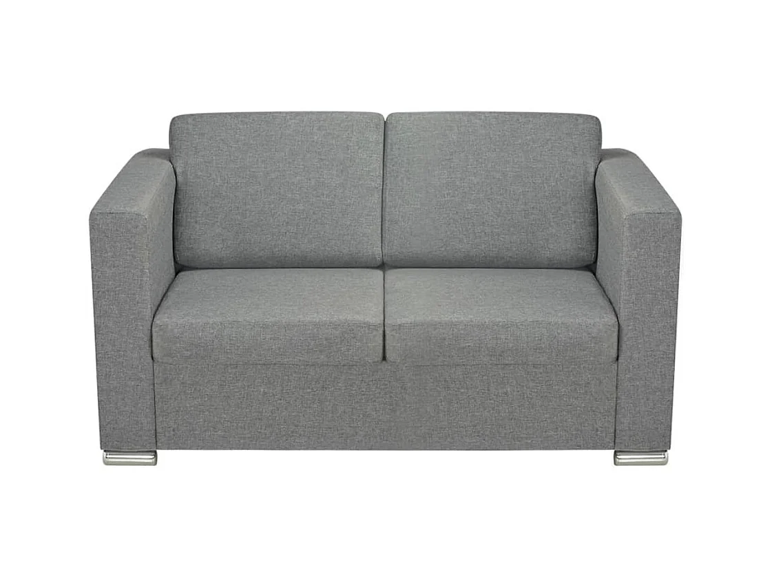 Ensemble de canapés deux pièces Tissu Gris clair