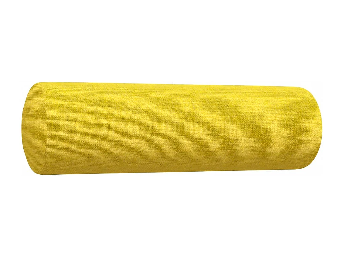Ensemble de canapés 3 pièces coussins décoratifs jaune clair tissu