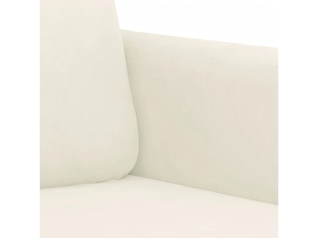 Ensemble de canapés 3 pièces crème velours