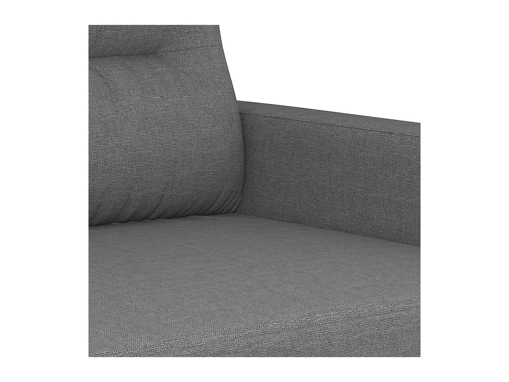 Ensemble de canapés 3 pièces coussins gris foncé tissu