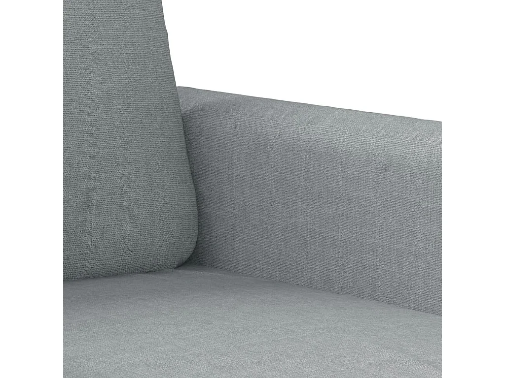 Ensemble de canapés 4 pièces coussins gris clair tissu