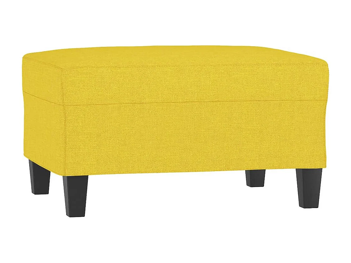 4 peças conjunto de sofás com almofadas tecido amarelo-claro