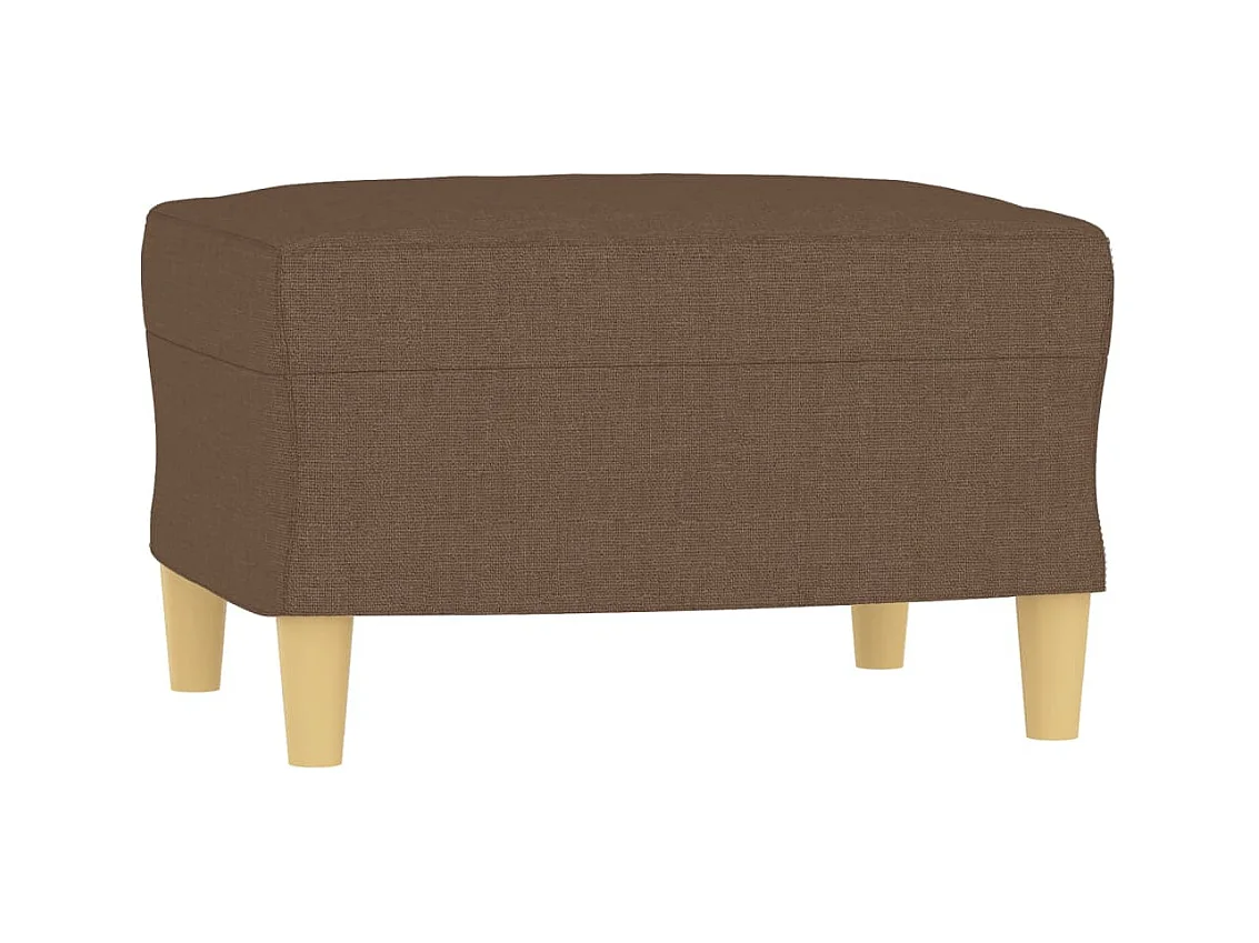 Ensemble de canapés 3 pièces avec coussins Marron Tissu