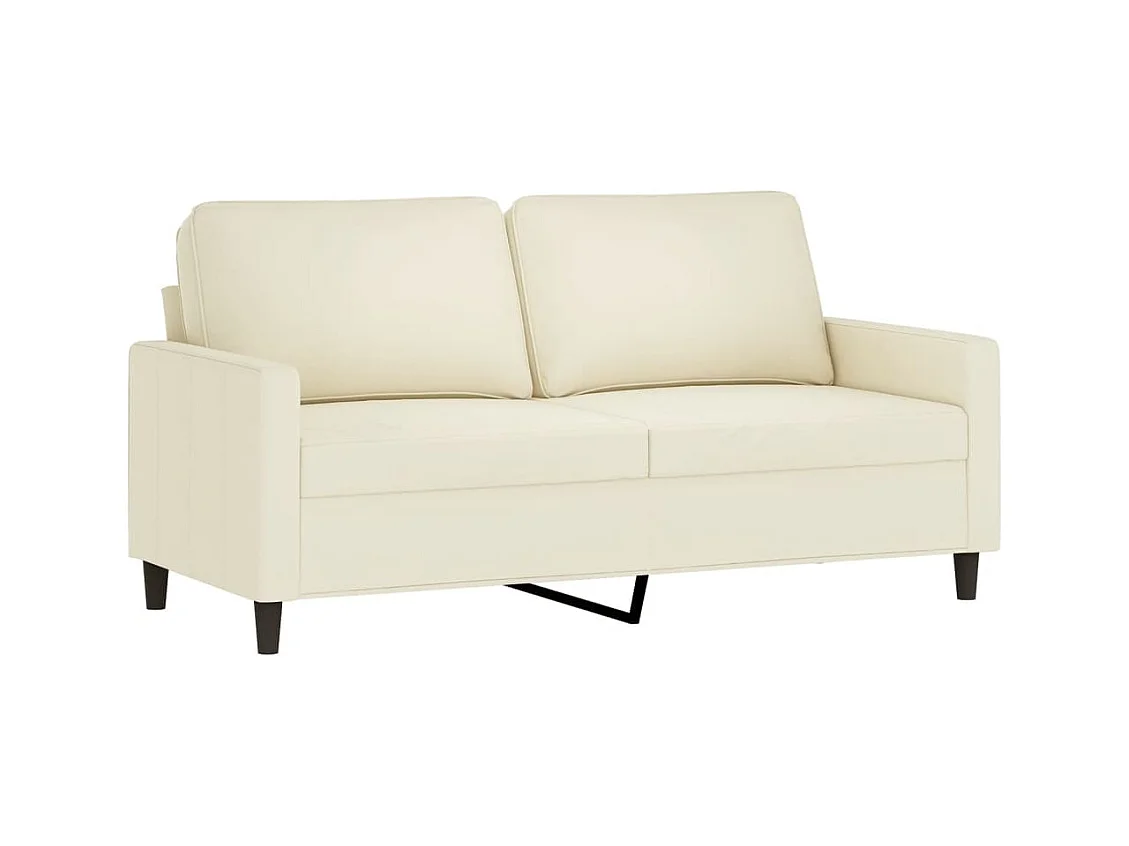 3 peças conjunto de sofás com almofadões veludo cor creme