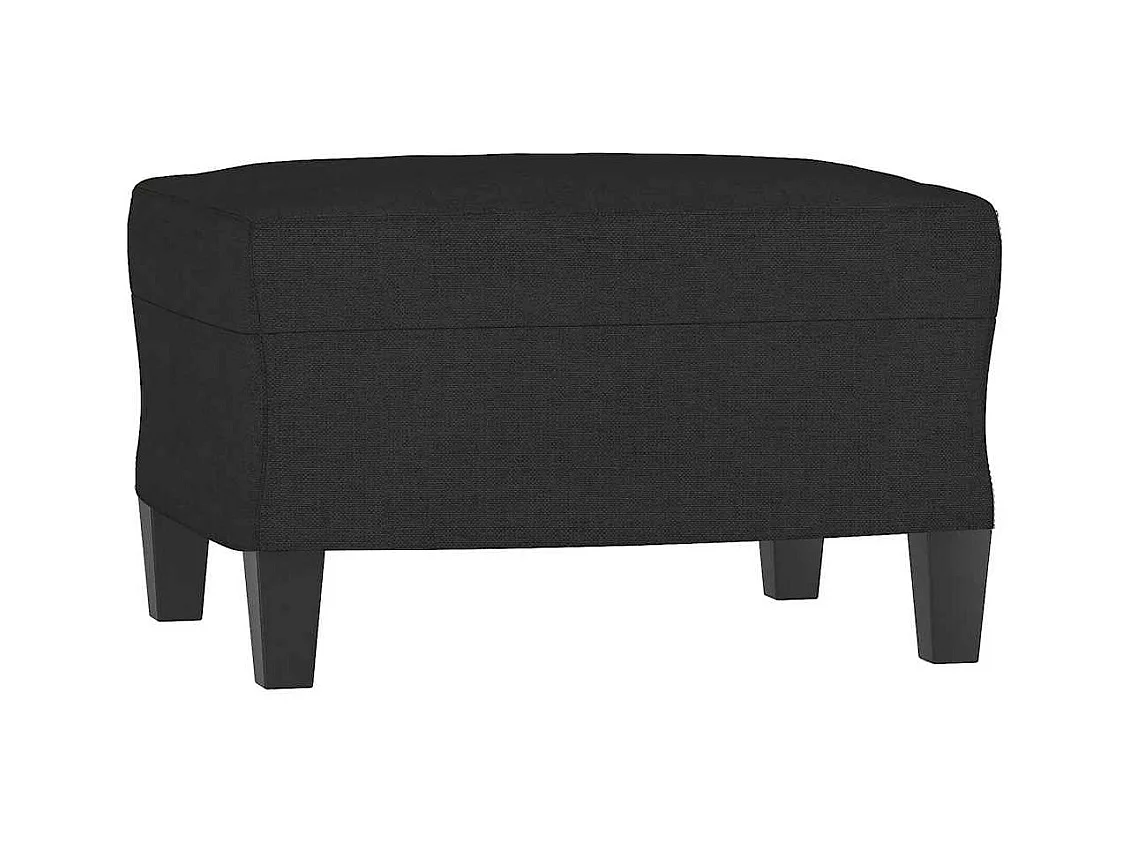Ensemble de canapés 3 pièces avec coussins Noir Tissu
