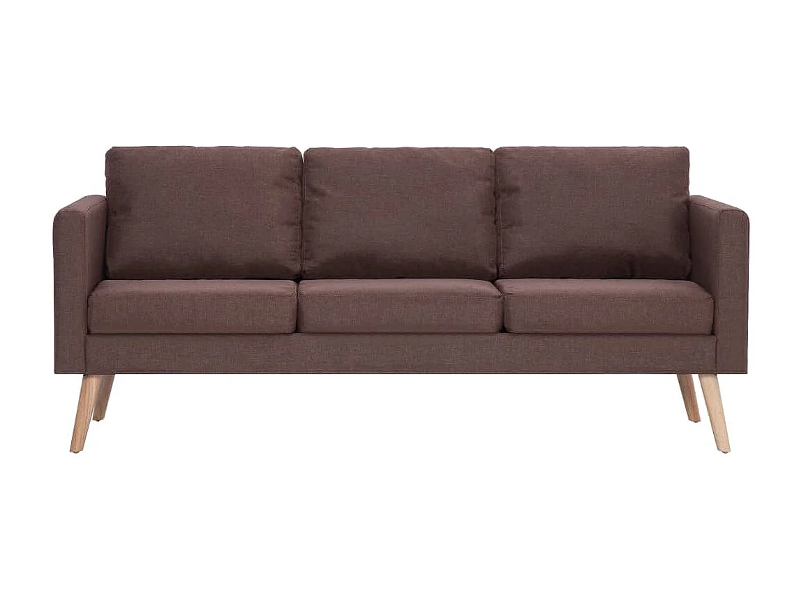 Ensemble de canapé 2 pièces Tissu Marron