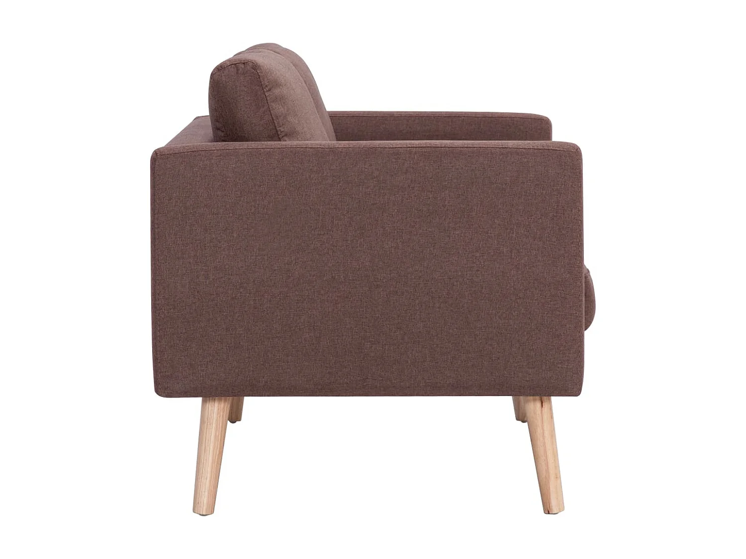 Ensemble de canapé 2 pièces Tissu Marron