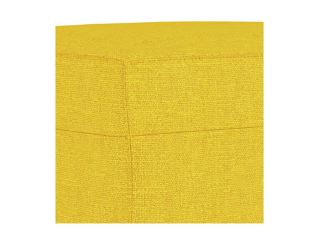 Ensemble de canapés 4 pièces avec coussins Jaune clair Tissu