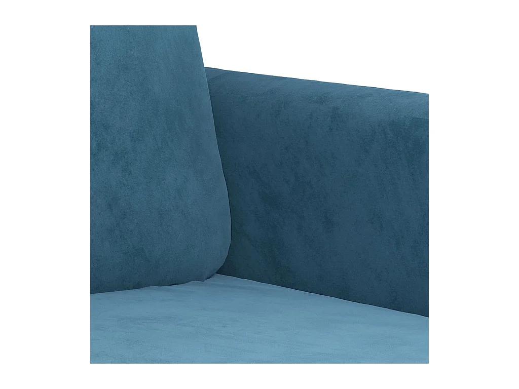 Juego de sofás 3 piezas terciopelo azul