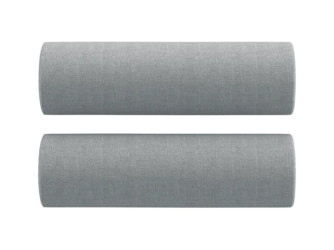 Juego de sofás con cojines 2 piezas tela gris claro