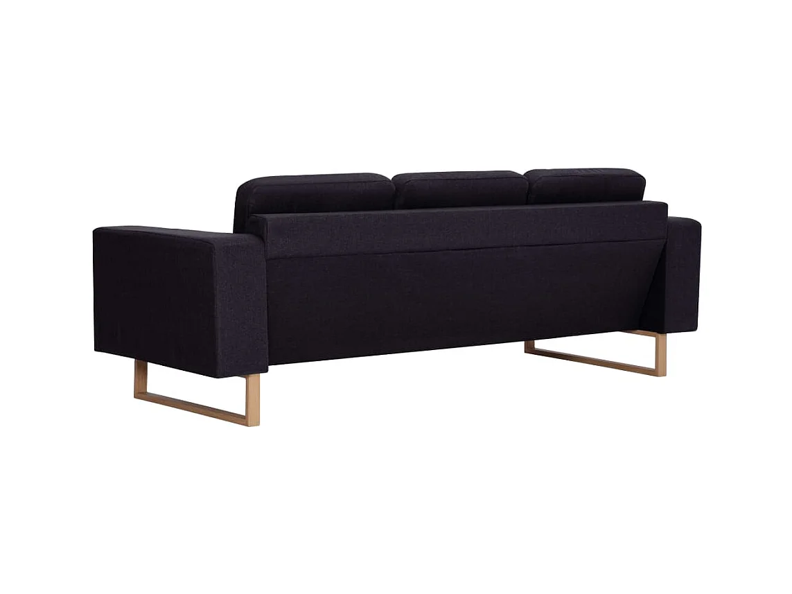 Ensemble de canapé 2 pièces Tissu Noir