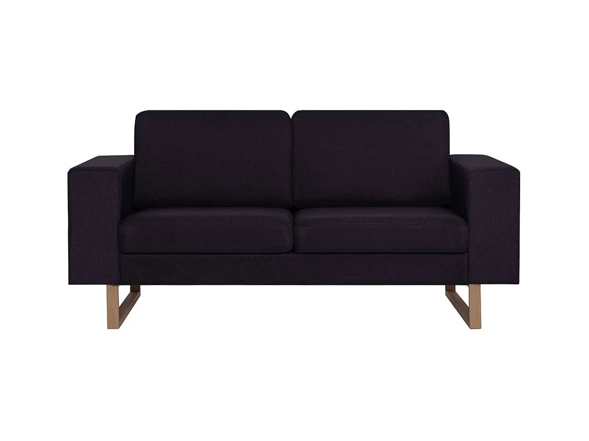 Ensemble de canapé 2 pièces Tissu Noir