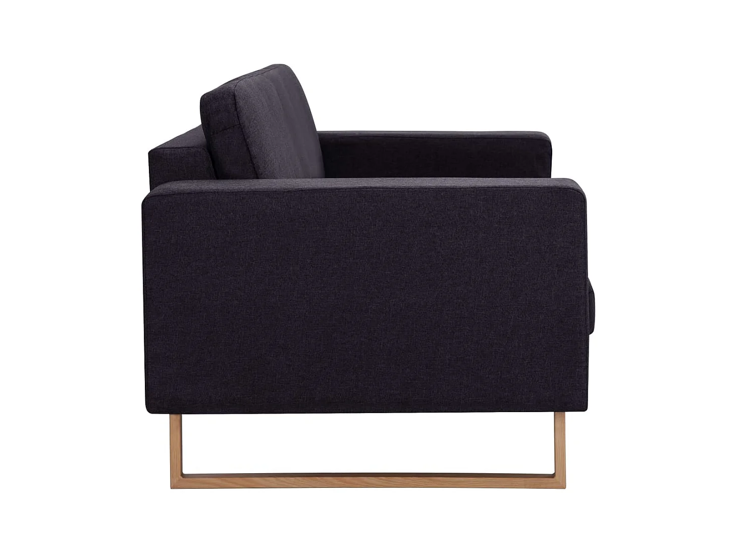 Ensemble de canapé 2 pièces Tissu Noir