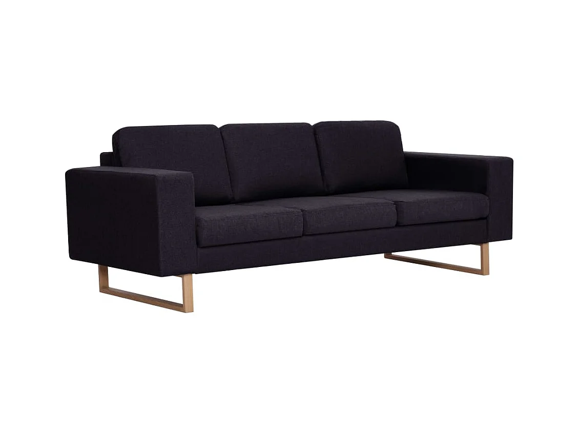 Ensemble de canapé 2 pièces Tissu Noir