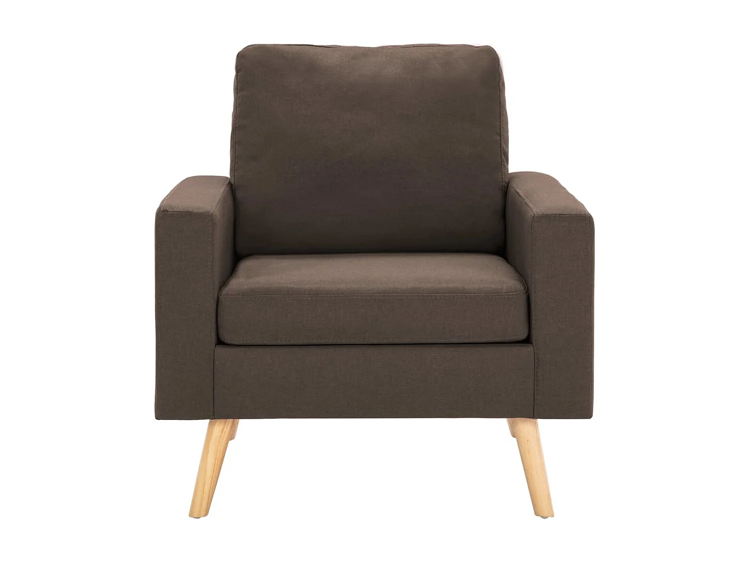 Ensemble de canapés 2 pièces Tissu Marron