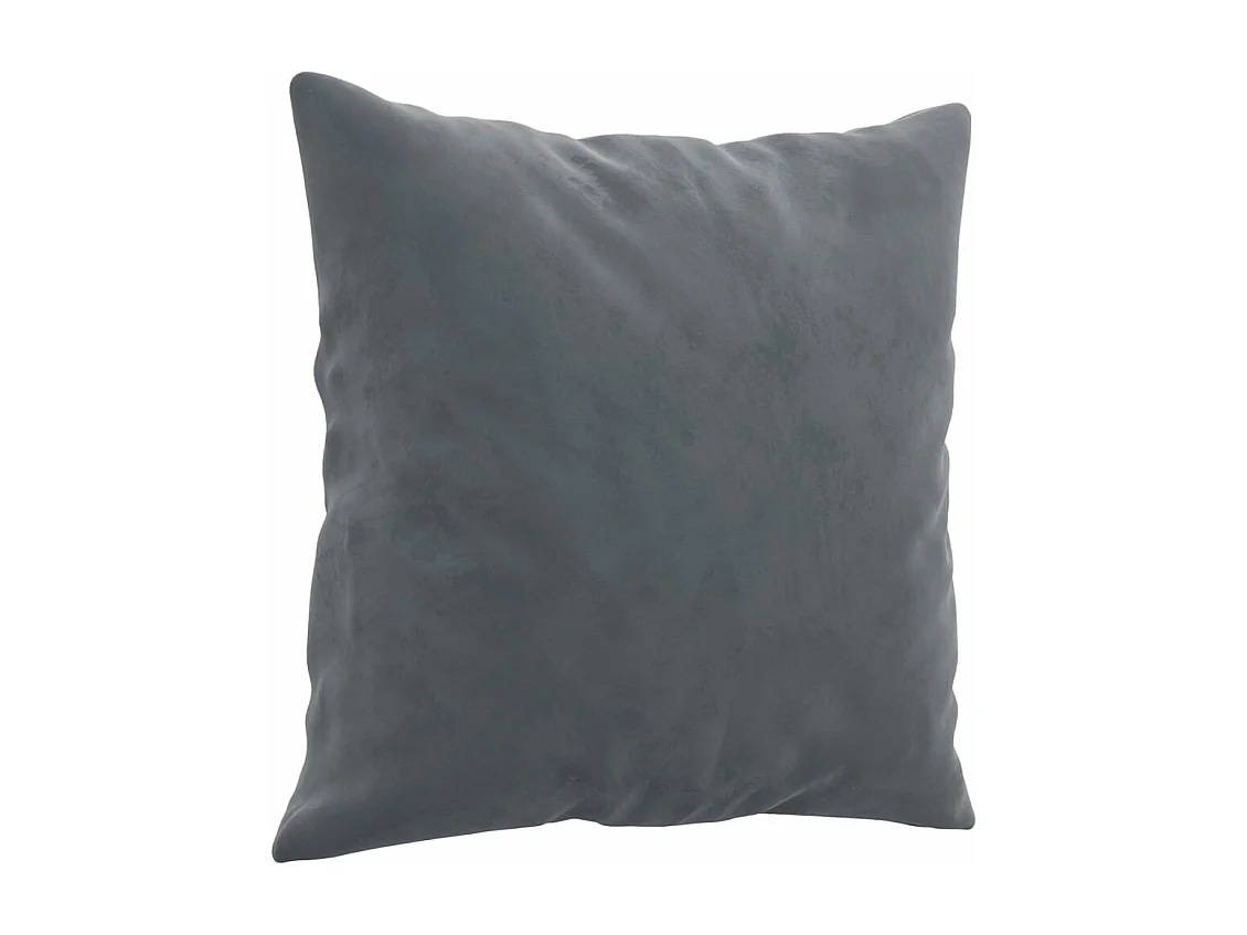 Ensemble de canapés 2 pièces avec coussins gris foncé velours