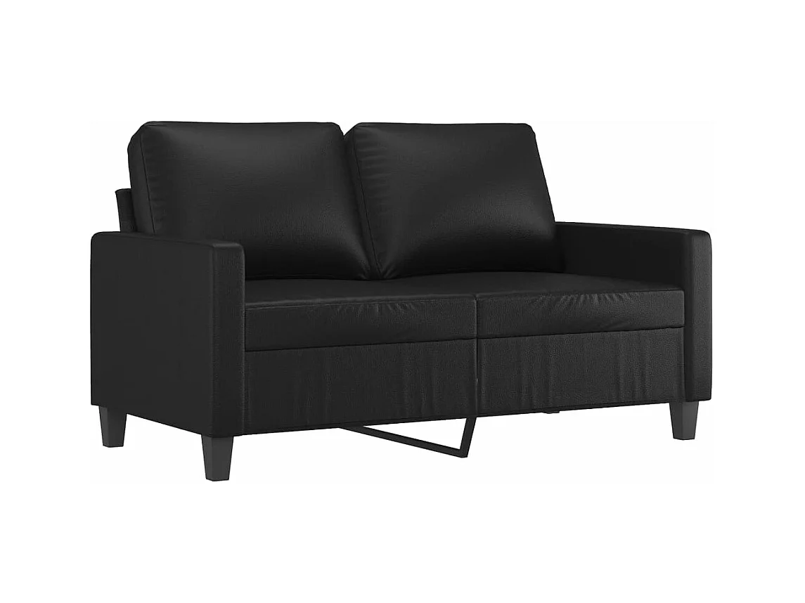 Ensemble de canapés 3 pièces avec coussins Noir Similicuir