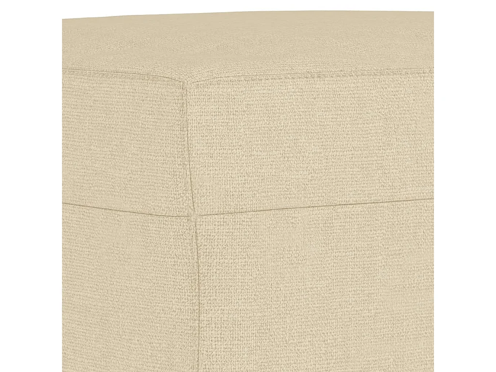 3 peças conjunto de sofás com almofadões tecido cor creme