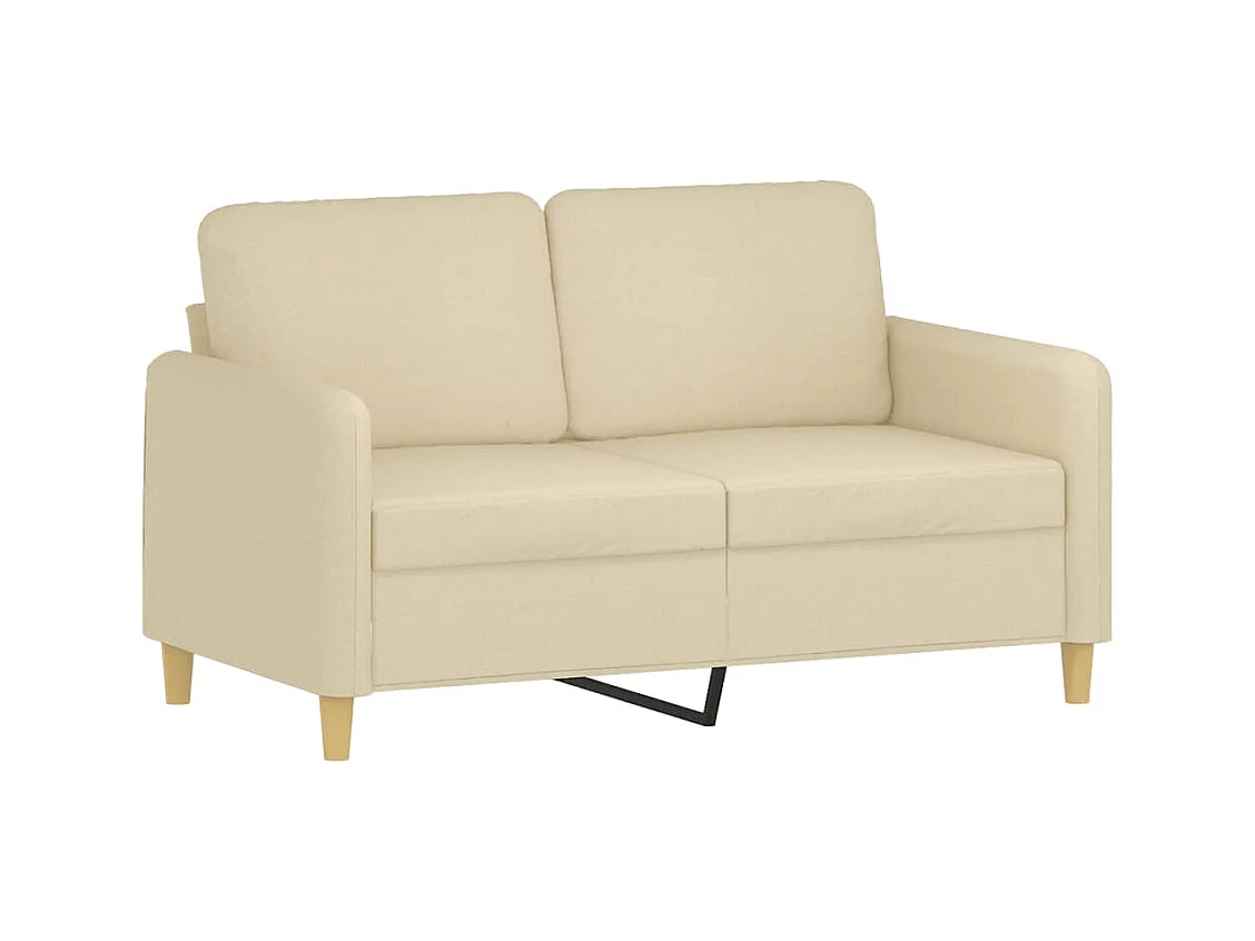 Ensemble de canapés 3 pièces avec coussins Crème Tissu