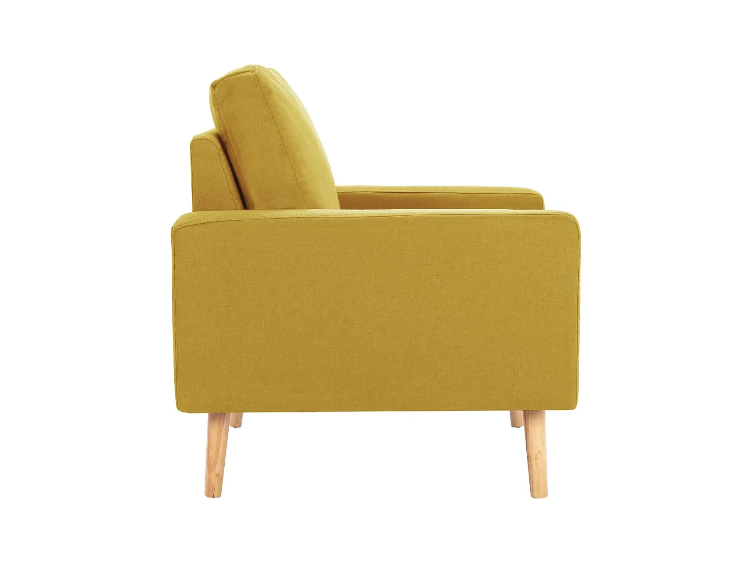 Ensemble de canapés 2 pièces Tissu Jaune