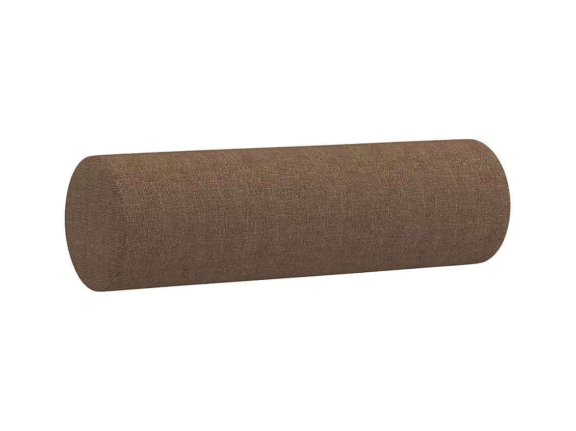 Ensemble de canapés 2 pièces avec coussins marron tissu