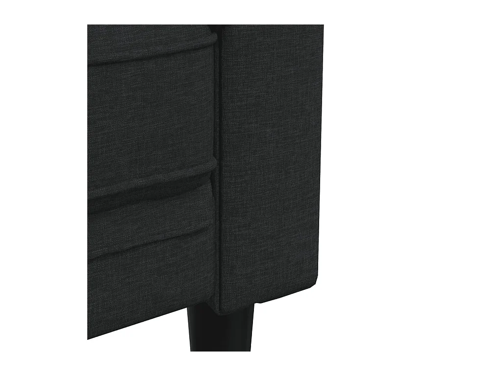 Ensemble de canapés 2 pièces noir tissu