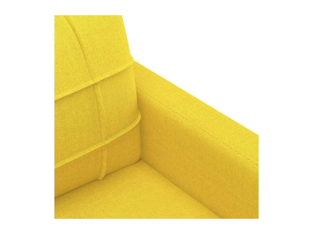 Ensemble de canapés 3 pièces avec coussins jaune clair tissu