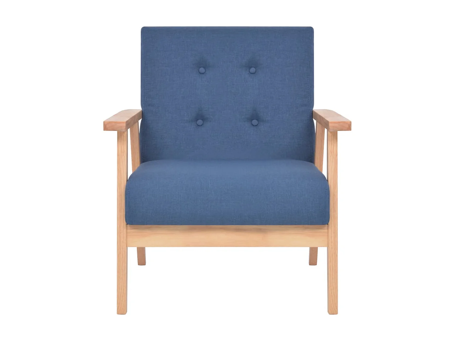 Bankstel stof blauw 2-delig