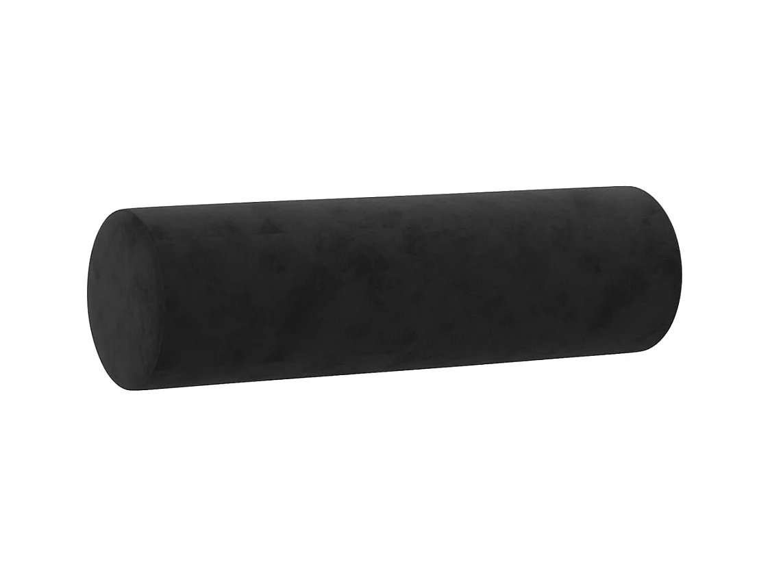 Ensemble de canapés 3 pièces avec coussins noir velours