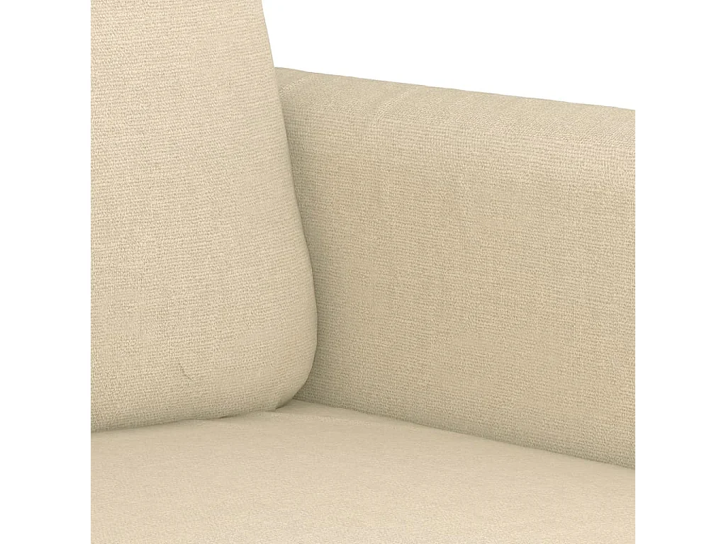 4-delige Loungeset met kussens stof crèmekleurig