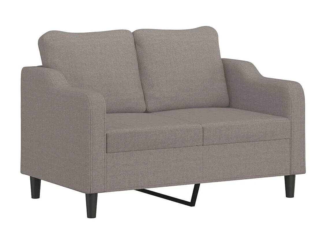 4-delige Loungeset met kussens stof taupe