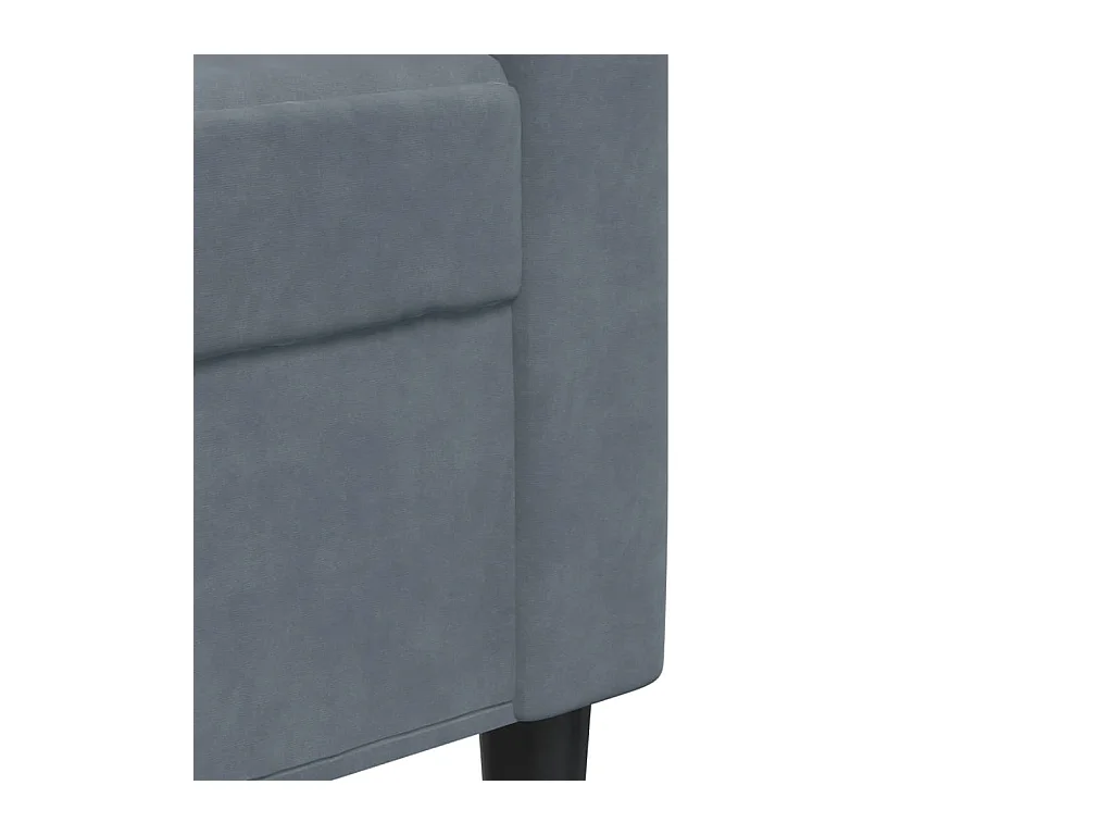 Ensemble de canapés 4 pièces avec coussins Gris foncé Velours