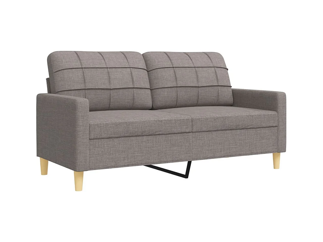 2-delige Loungeset met sierkussens stof taupe