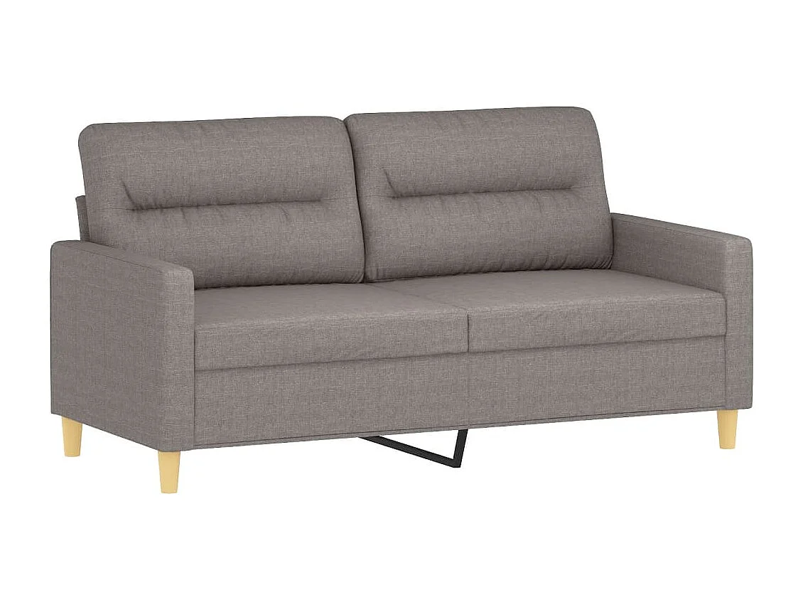 2-delige Loungeset met kussens stof taupe