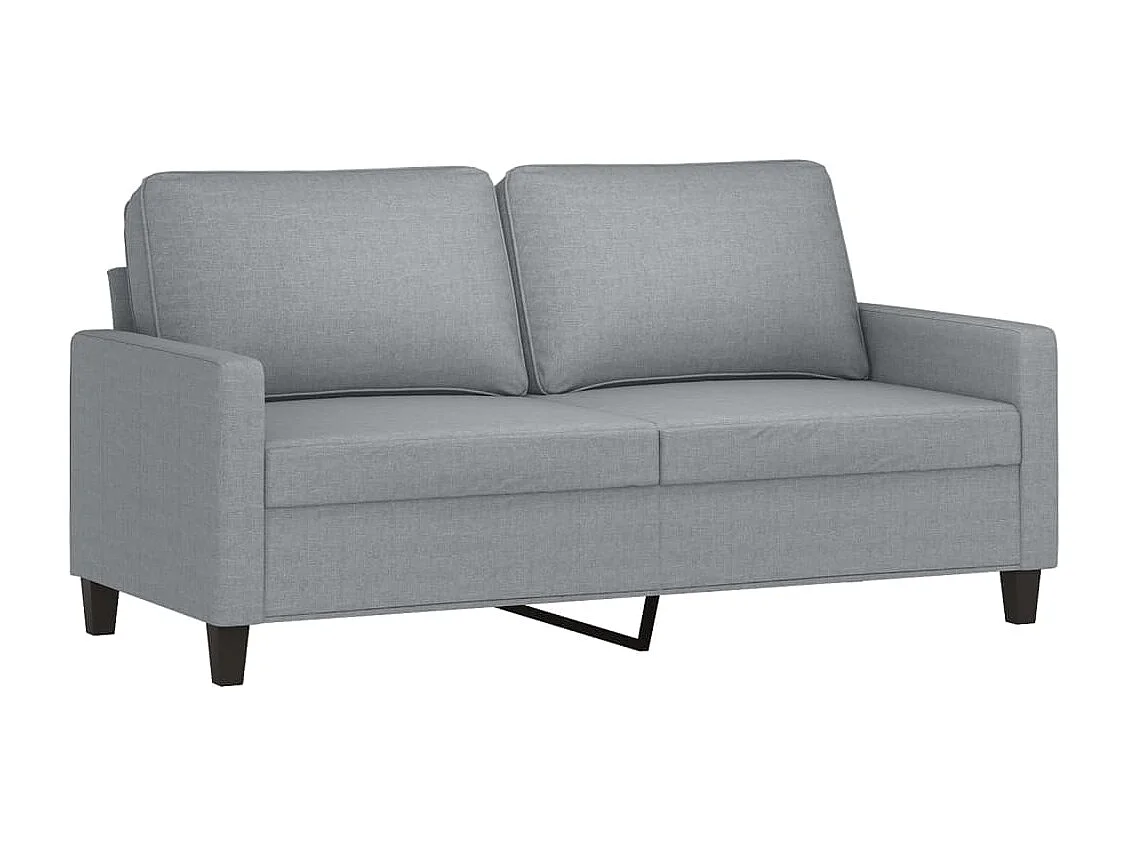 2-delige Loungeset met kussens stof lichtgrijs