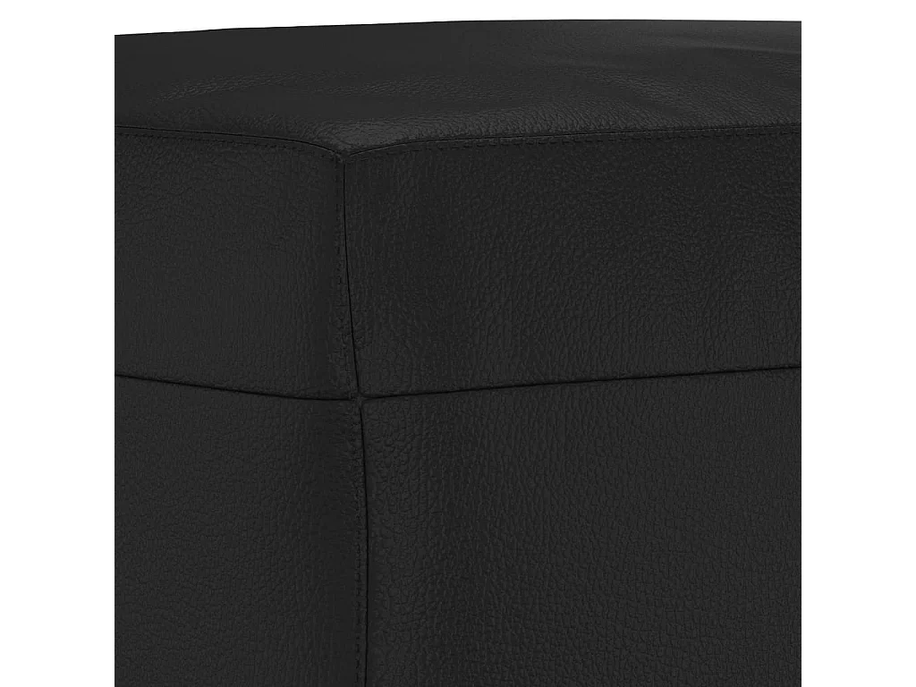 Ensemble de canapés 3 pièces avec coussins noir similicuir