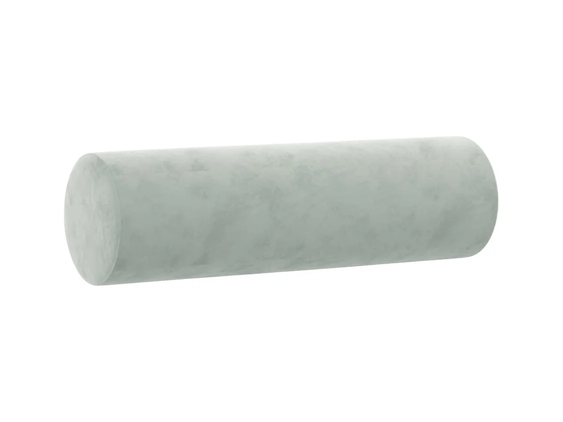 Ensemble de canapés 3 pièces avec coussins gris clair velours