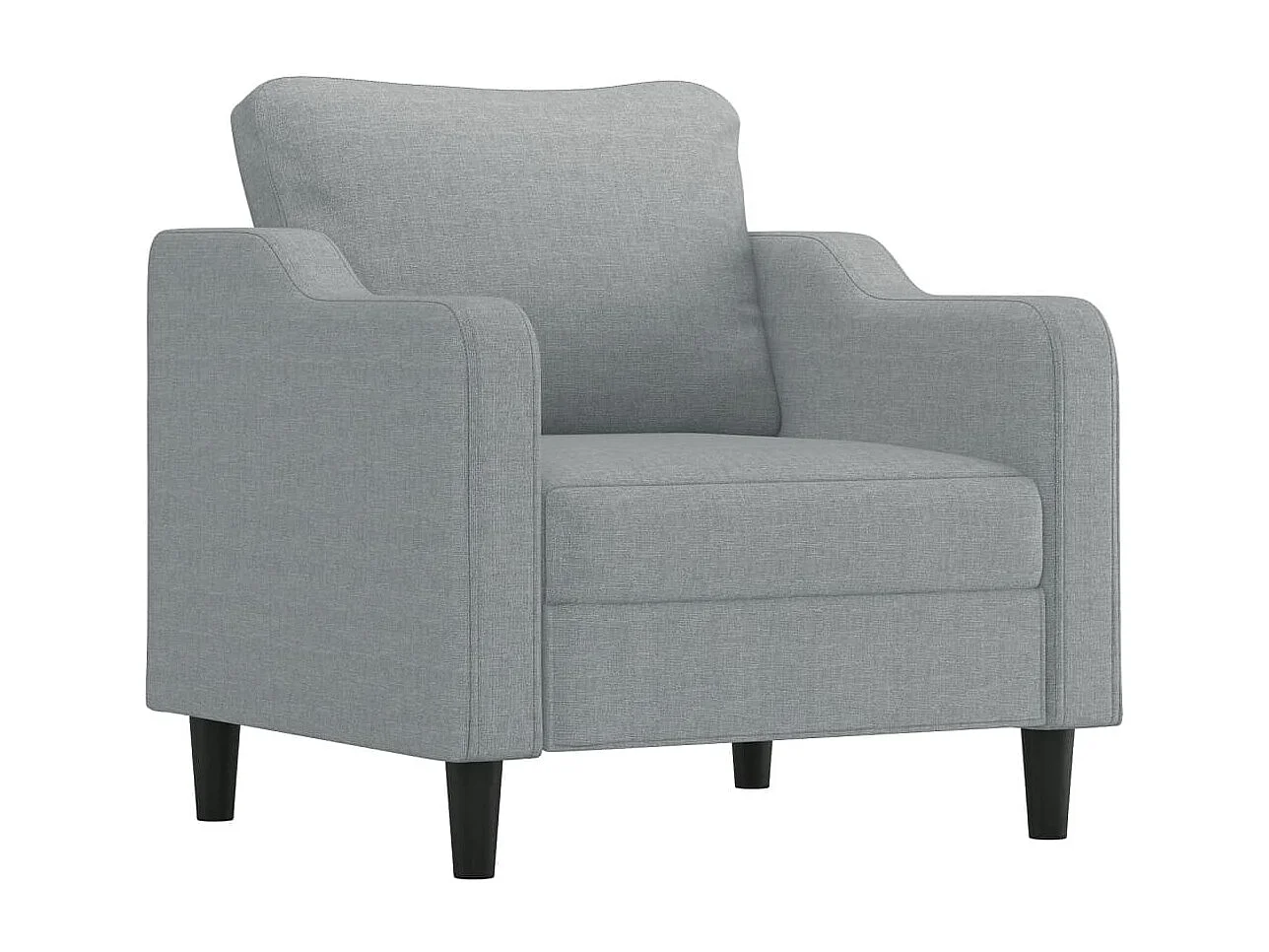 Ensemble de canapés 4 pièces coussins gris clair tissu