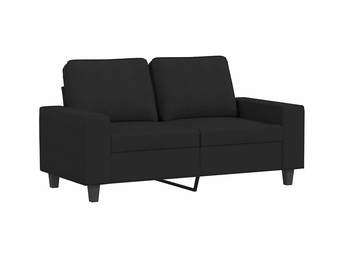 Ensemble de canapés 3 pièces noir tissu