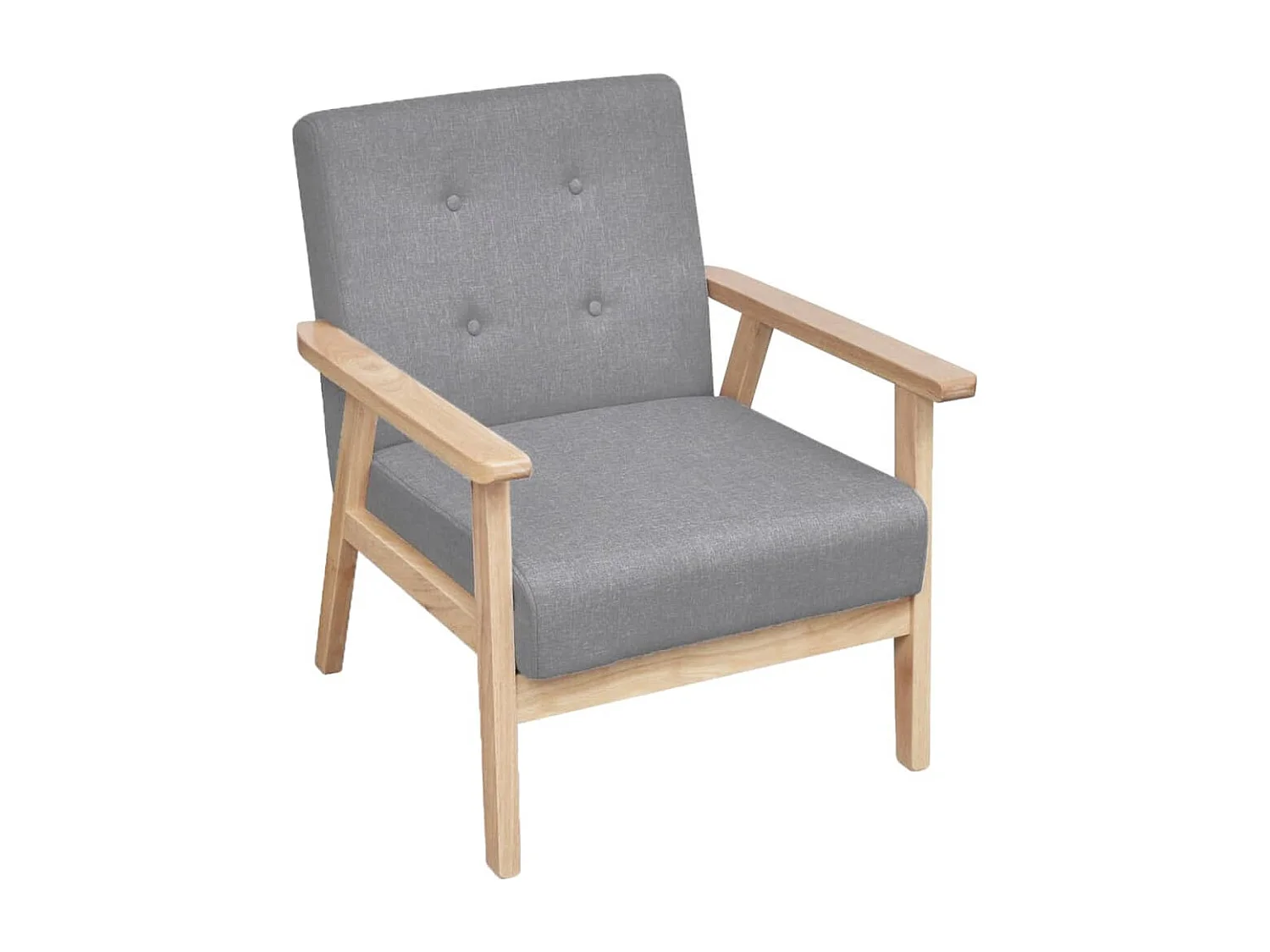 Ensemble de canapés 3 pièces Tissu Gris clair