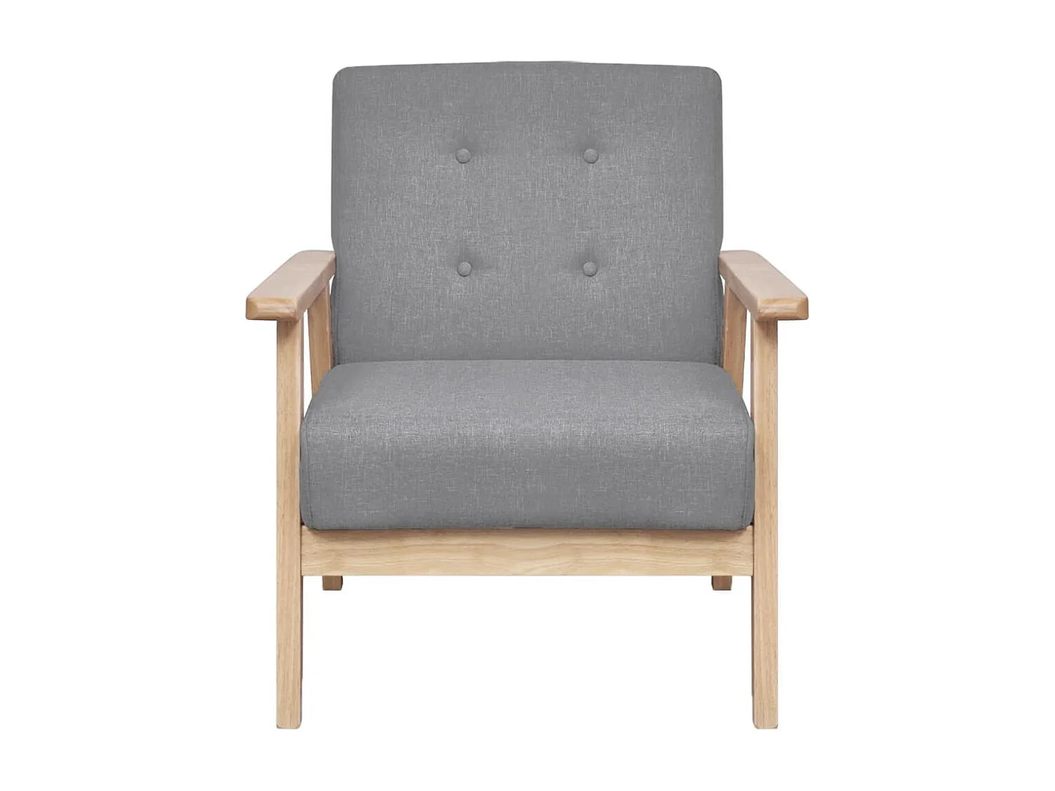 Ensemble de canapés 3 pièces Tissu Gris clair