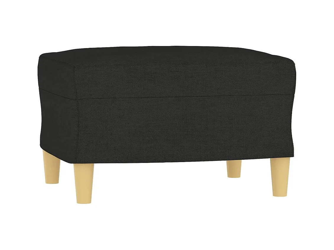 Ensemble de canapés 3 pièces avec coussins Noir Tissu