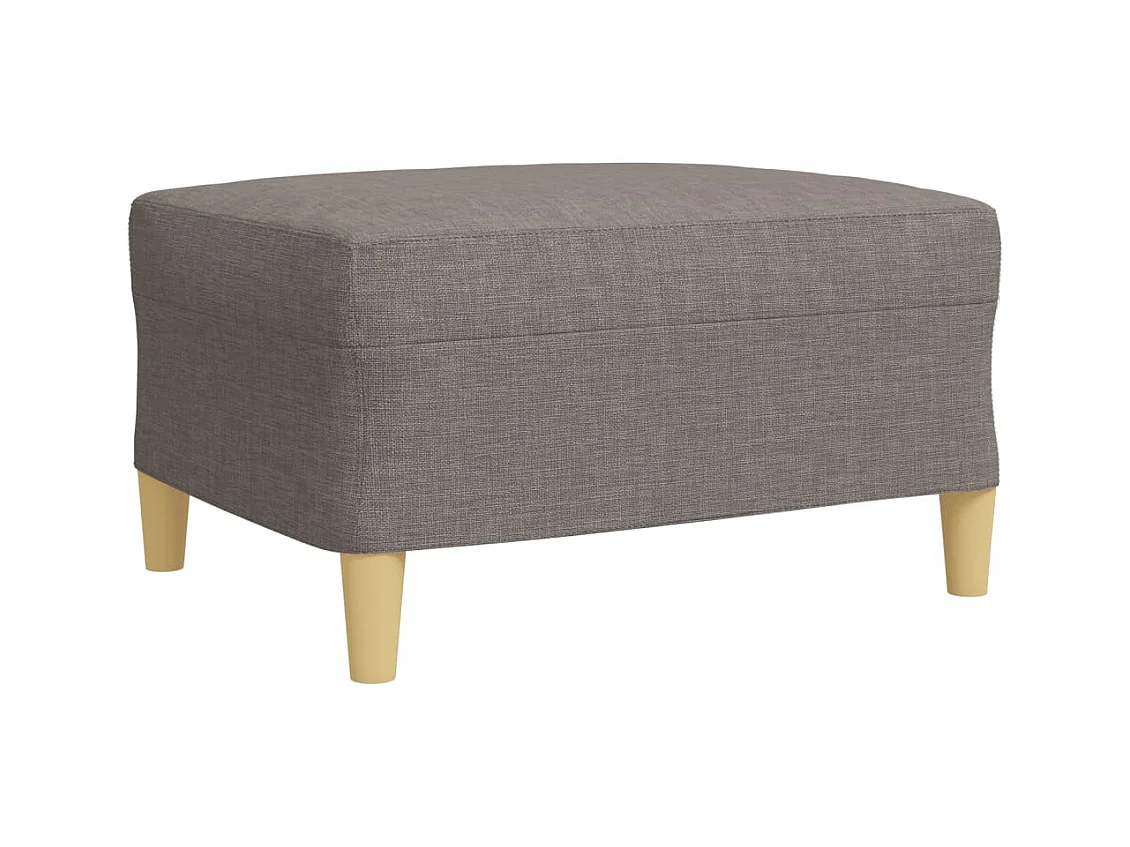 3-delige Loungeset met voetenbank stof taupe