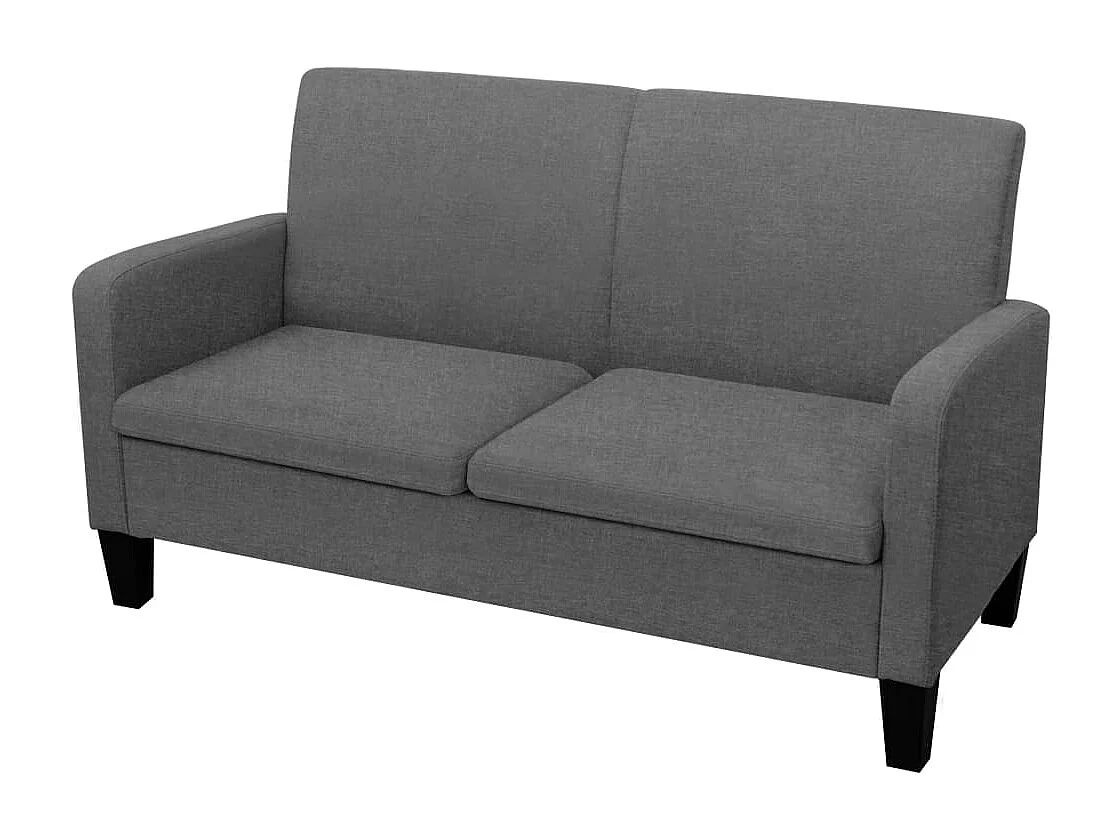 Ensemble de canapés 2 pièces Tissu Gris foncé
