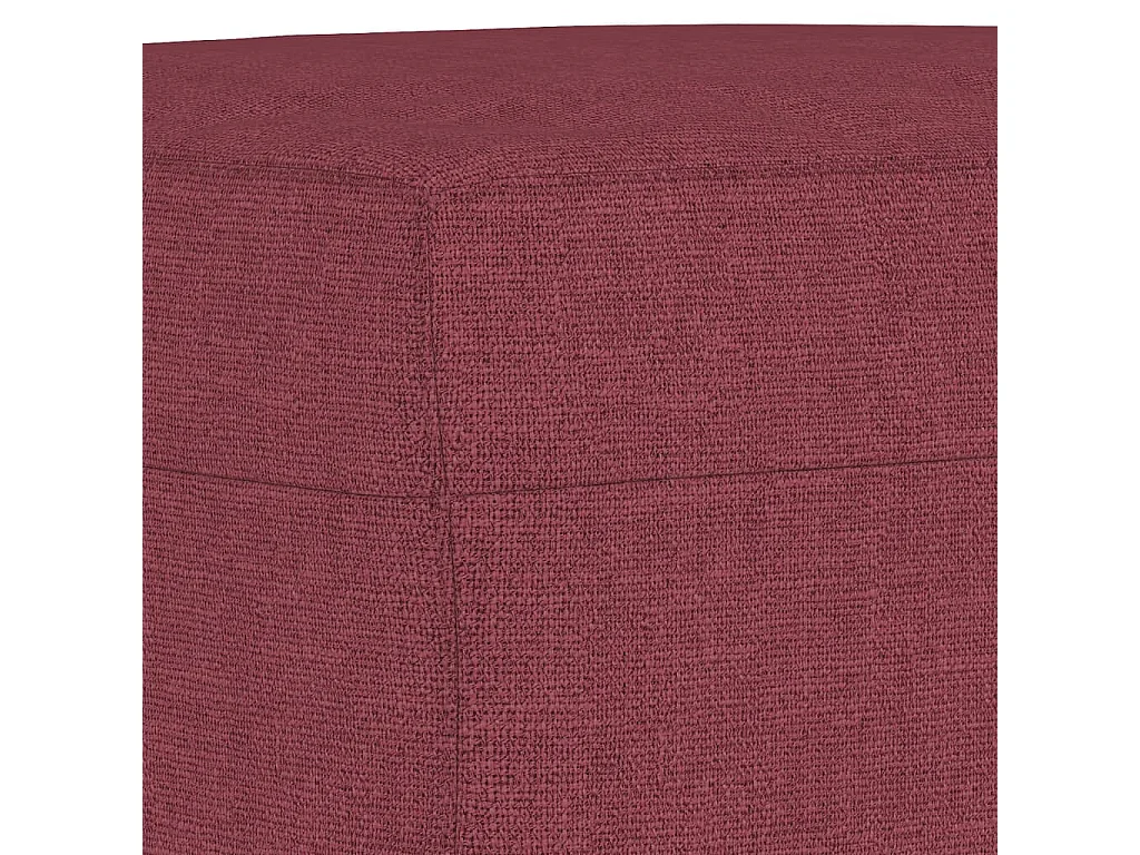 Ensemble de canapés 3 pièces avec coussins Rouge bordeaux Tissu