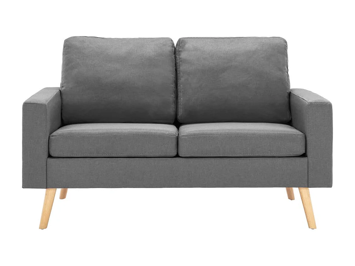 Ensemble de canapés 2 pièces Tissu Gris clair